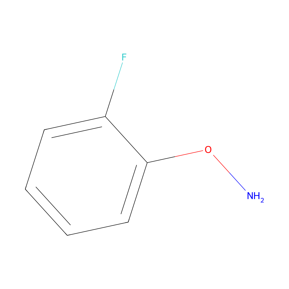 O-(2-fluorophenyl)hydroxylamine molecular structure, CAS 128080-07-9