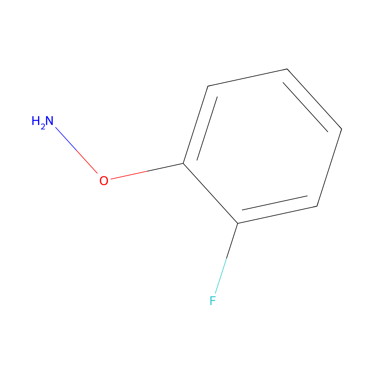 O-(2-fluorophenyl)hydroxylamine molecular structure, CAS 128080-07-9