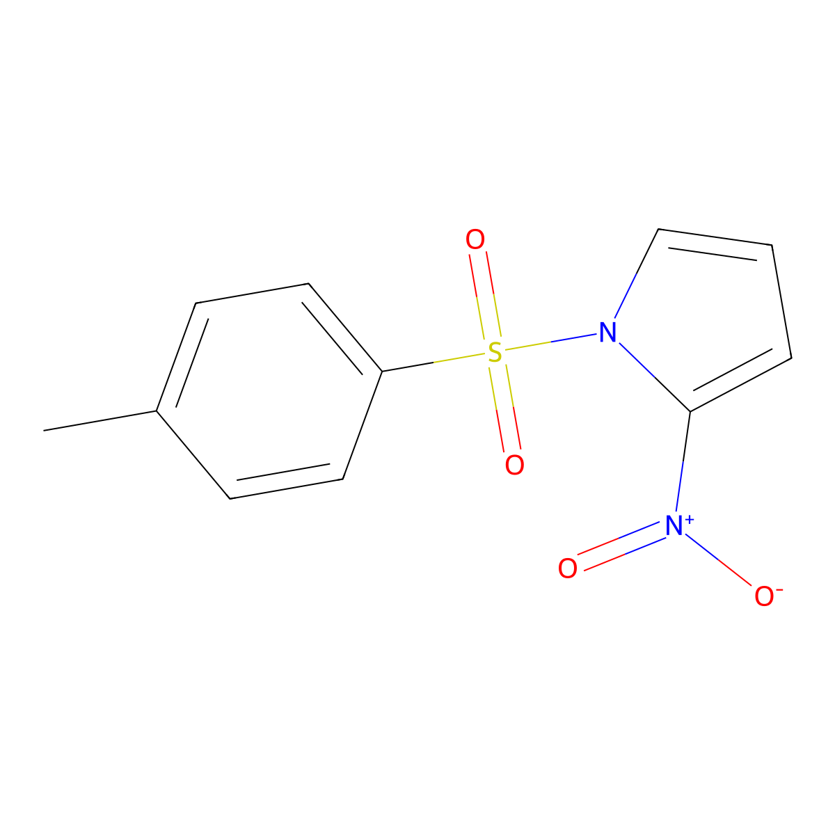 1-[(4-methylbenzene)sulfonyl]-2-nitro-1H-pyrrole molecular structure, CAS 128080-58-0