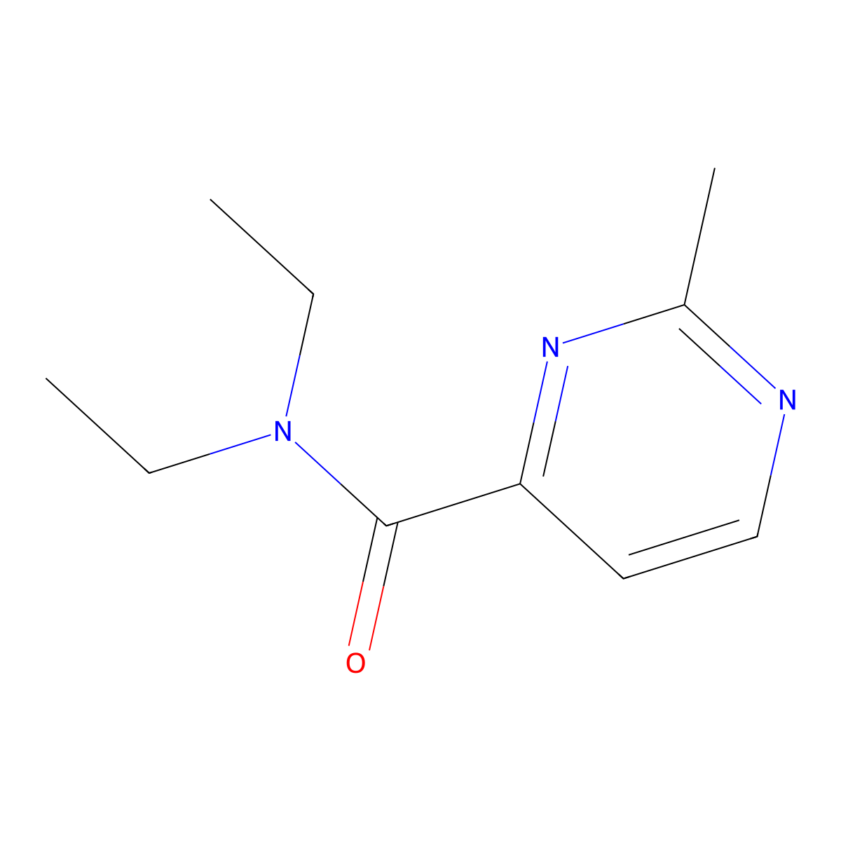 N,N-diethyl-2-methylpyrimidine-4-carboxamide molecular structure, CAS 1280816-18-3