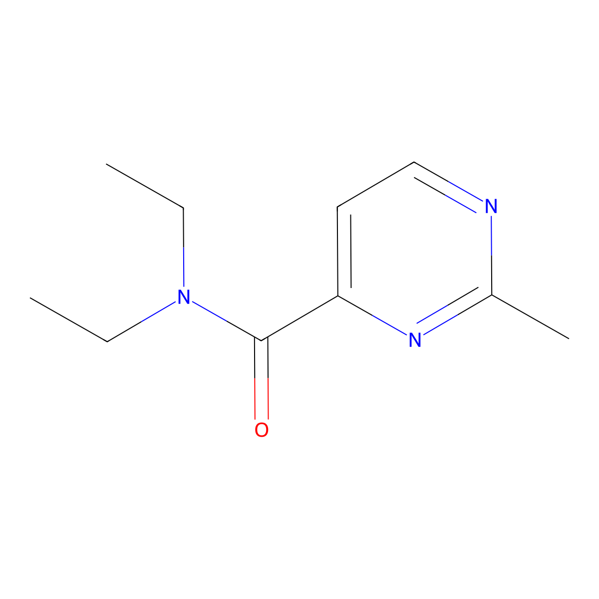 N,N-diethyl-2-methylpyrimidine-4-carboxamide molecular structure, CAS 1280816-18-3