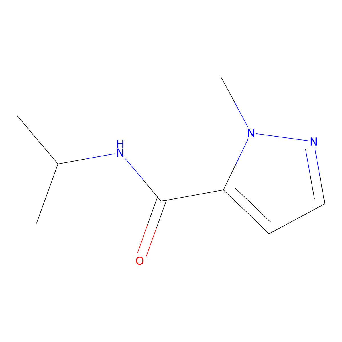 N-Isopropyl-1-methyl-1H-pyrazole-5-carboxamide molecular structure, CAS 1280892-97-8