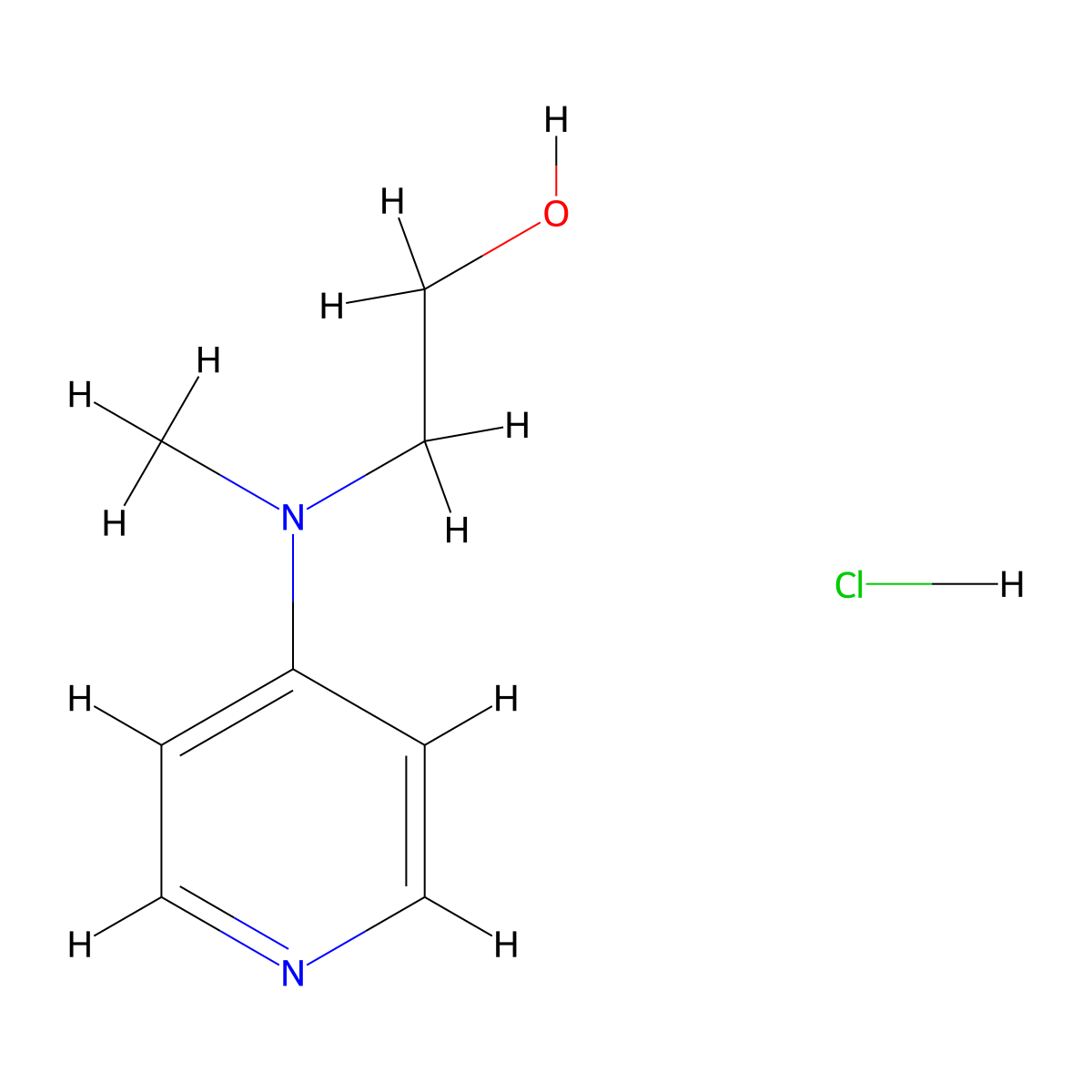 2-[Methyl(pyridin-4-yl)amino]ethan-1-ol hydrochloride molecular structure, CAS 1280896-20-9