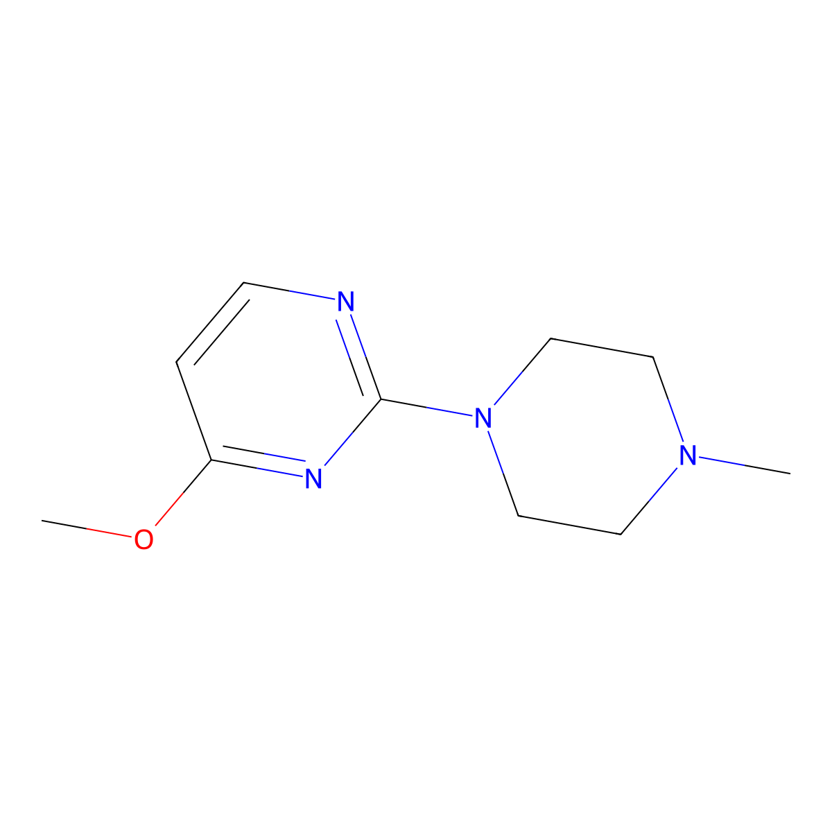 4-Methoxy-2-(4-methylpiperazin-1-yl)pyrimidine molecular structure, CAS 1280937-32-7