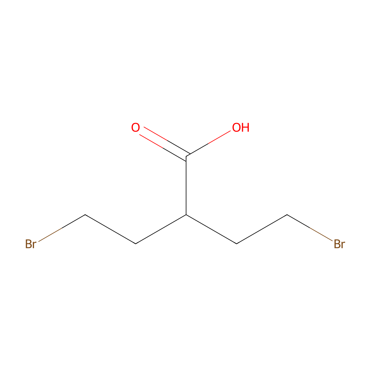 4-Bromo-2-(2-bromoethyl)butanoic acid molecular structure, CAS 128094-80-4