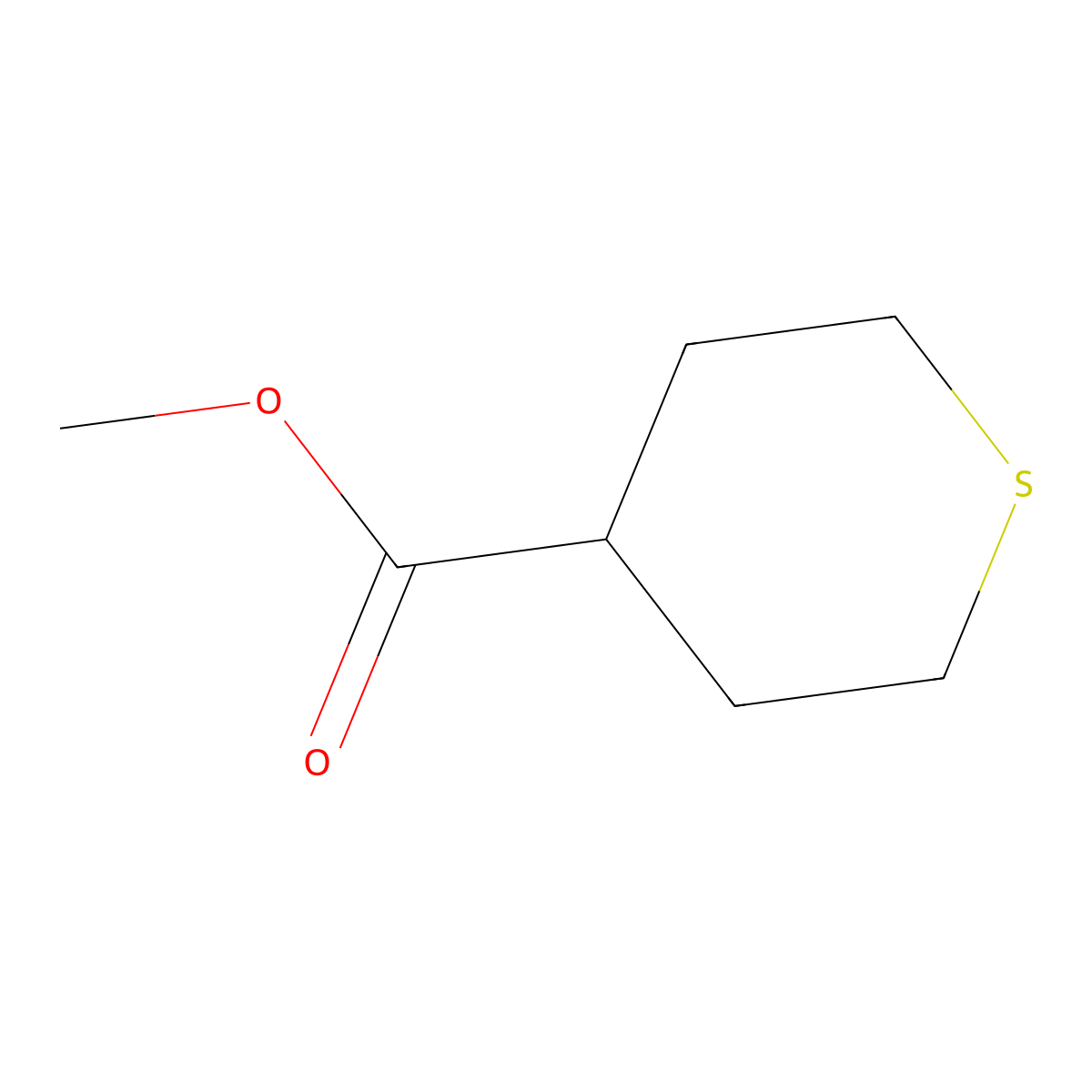 Methyl tetrahydrothiopyran-4-carboxylate molecular structure, CAS 128094-82-6