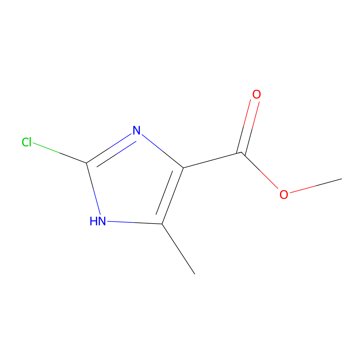 Methyl 2-chloro-4-methyl-1H-imidazole-5-carboxylate molecular structure, CAS 128095-75-0