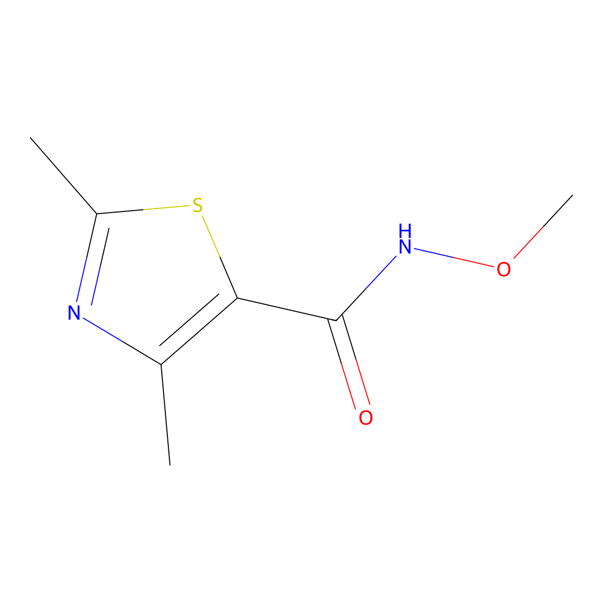 n-Methoxy-2,4-dimethylthiazole-5-carboxamide molecular structure, CAS 1280983-04-1
