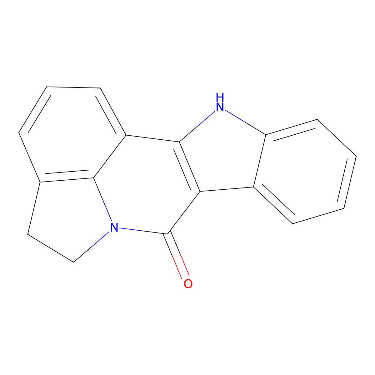 4,5-dihydroindolo[3,2-c]pyrrolo[3,2,1-ij]quinolin-7(12H)-one molecular structure, CAS 128099-86-5