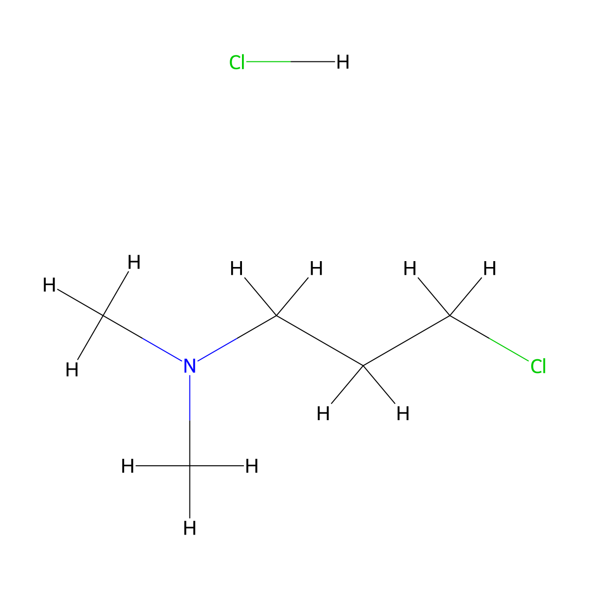 3-(Dimethylamino)propyl chloride hydrochloride molecular structure, CAS 1281-00-1