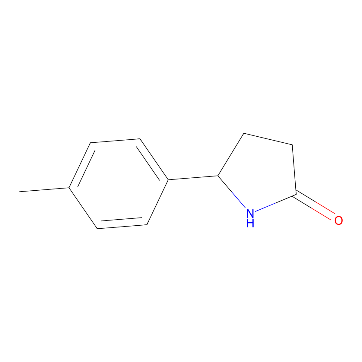 5-(p-Tolyl)pyrrolidin-2-one molecular structure, CAS 128100-30-1