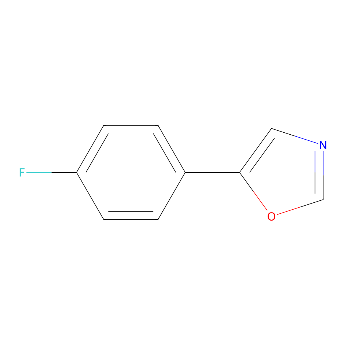 5-(4-Fluorophenyl)-1,3-oxazole molecular structure, CAS 128101-19-9