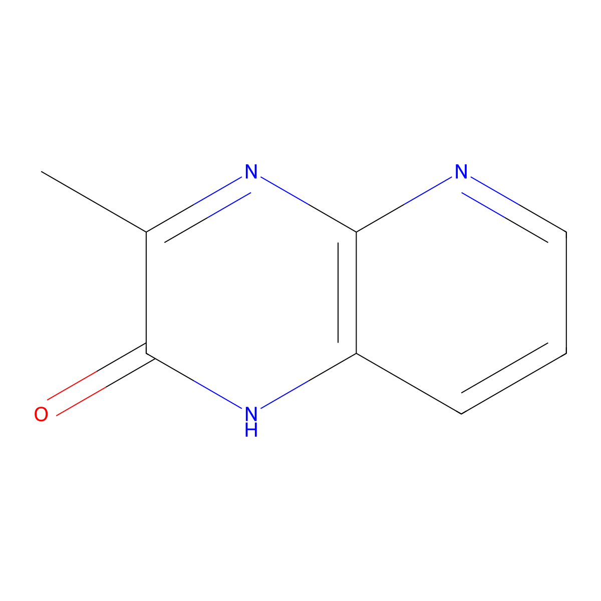 3-methyl-1H,2H-pyrido[2,3-b]pyrazin-2-one molecular structure, CAS 128102-81-8