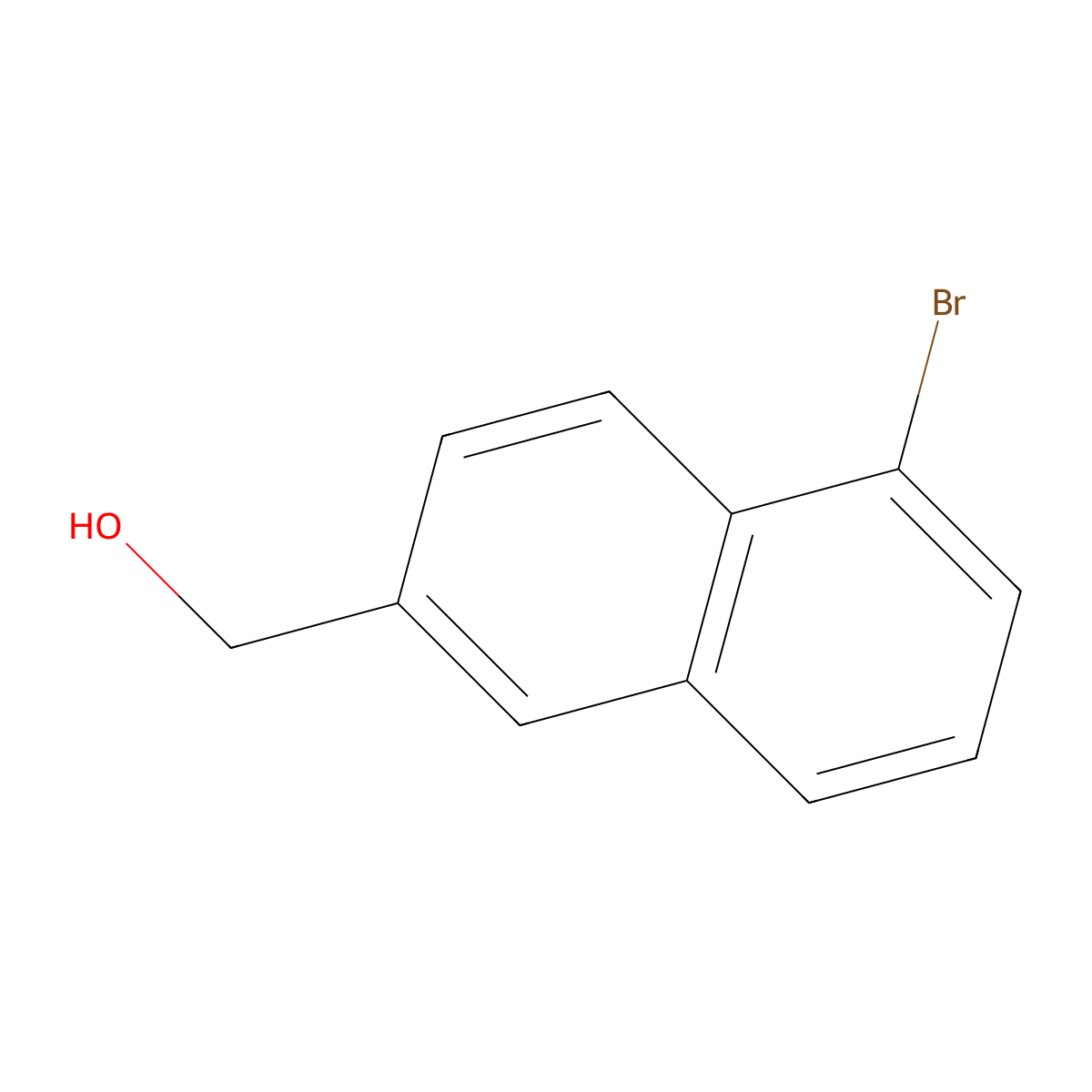 (5-Bromonaphthalen-2-yl)methanol molecular structure, CAS 128104-53-0