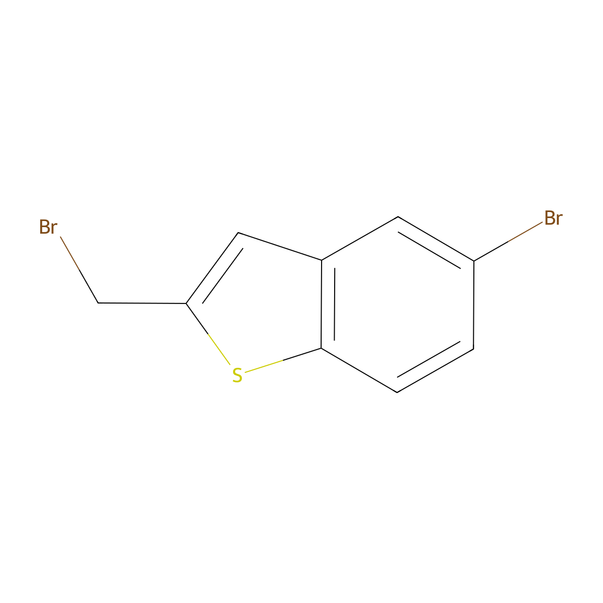 5-Bromo-2-(bromomethyl)benzo[b]thiophene molecular structure, CAS 128104-93-8