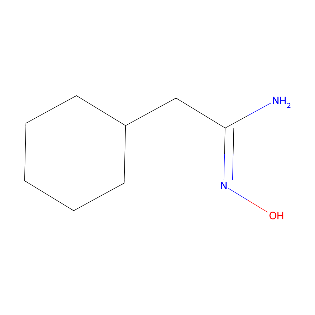 2-cyclohexyl-N-hydroxyethanimidamide molecular structure, CAS 128104-97-2