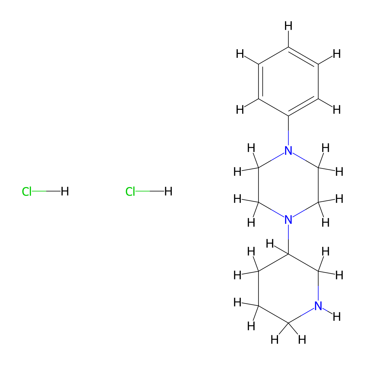1-Phenyl-4-(piperidin-3-yl)piperazine dihydrochloride molecular structure, CAS 1281095-50-8
