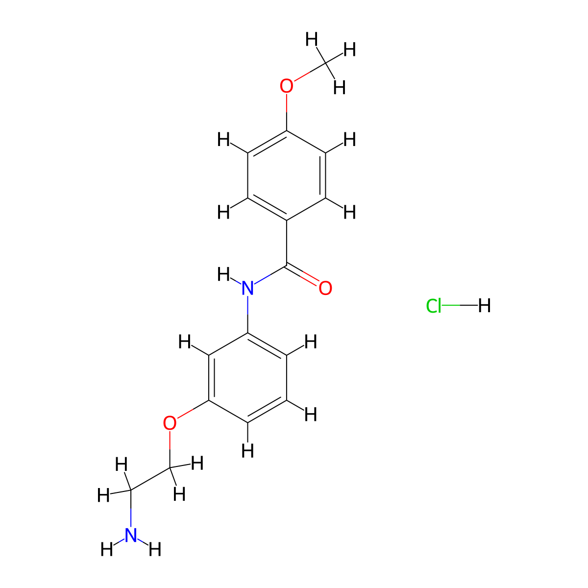 N-[3-(2-aminoethoxy)phenyl]-4-methoxybenzamide hydrochloride molecular structure, CAS 1281182-46-4