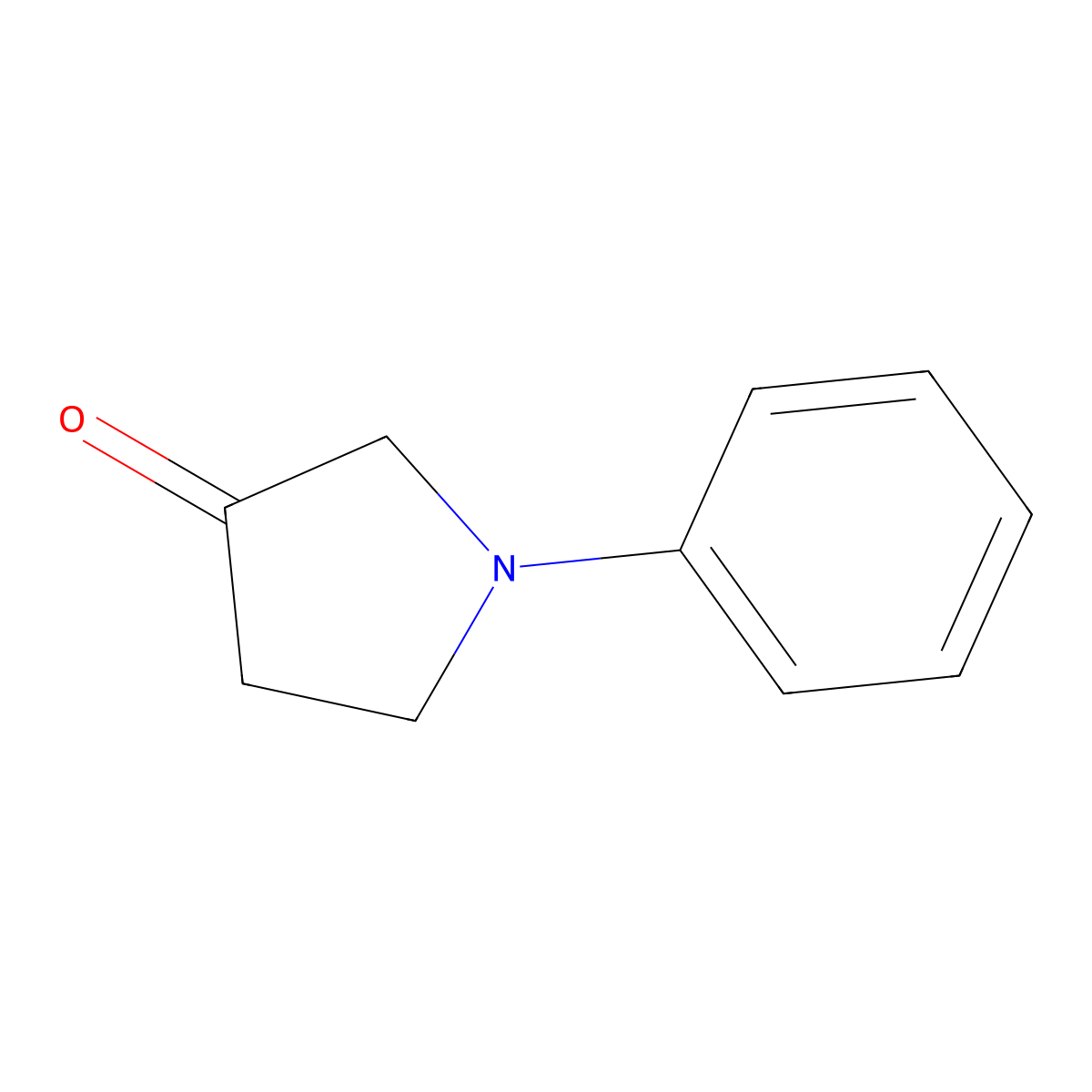 1-Phenyl-3-pyrrolidinone molecular structure, CAS 128120-02-5