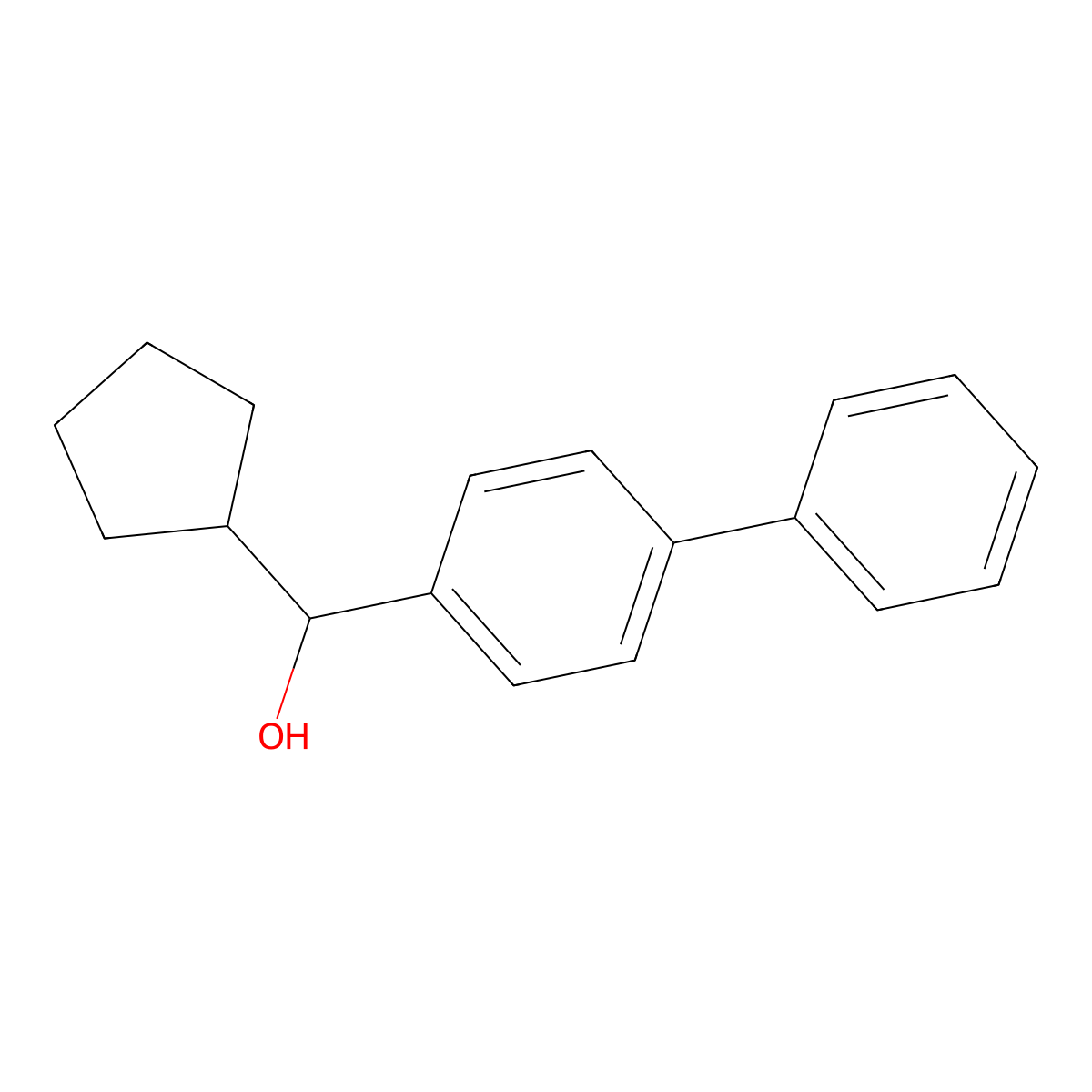 alpha-Cyclopentyl[1,1'-biphenyl]-4-methanol molecular structure, CAS 1281202-16-1