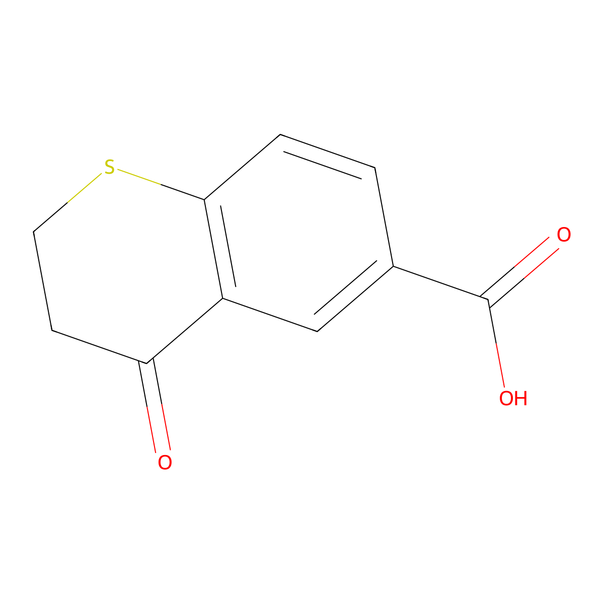 4-oxo-3,4-dihydro-2H-1-benzothiopyran-6-carboxylic acid molecular structure, CAS 128121-49-3