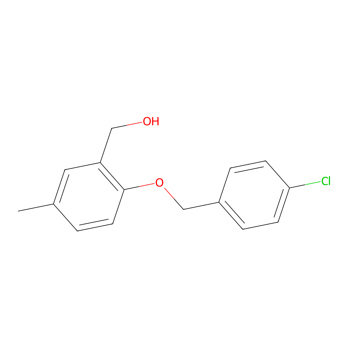 [2-(4-Chloro-benzyloxy)-5-methyl-phenyl]-methanol molecular structure, CAS 1281217-53-5