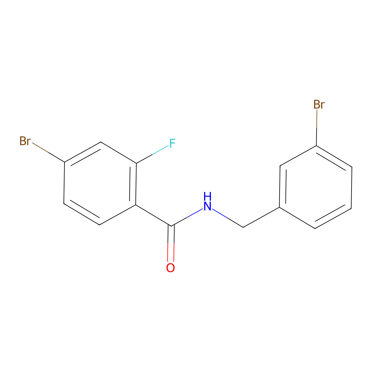 4-bromo-N-[(3-bromophenyl)methyl]-2-fluorobenzamide molecular structure, CAS 1281236-55-2