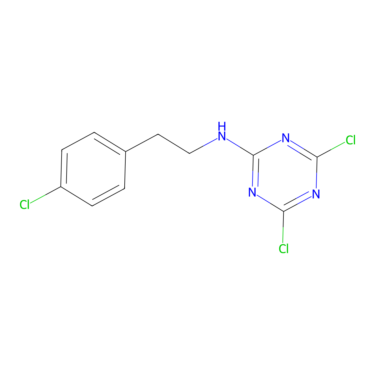 4,6-dichloro-N-[2-(4-chlorophenyl)ethyl]-1,3,5-triazin-2-amine molecular structure, CAS 1281277-67-5