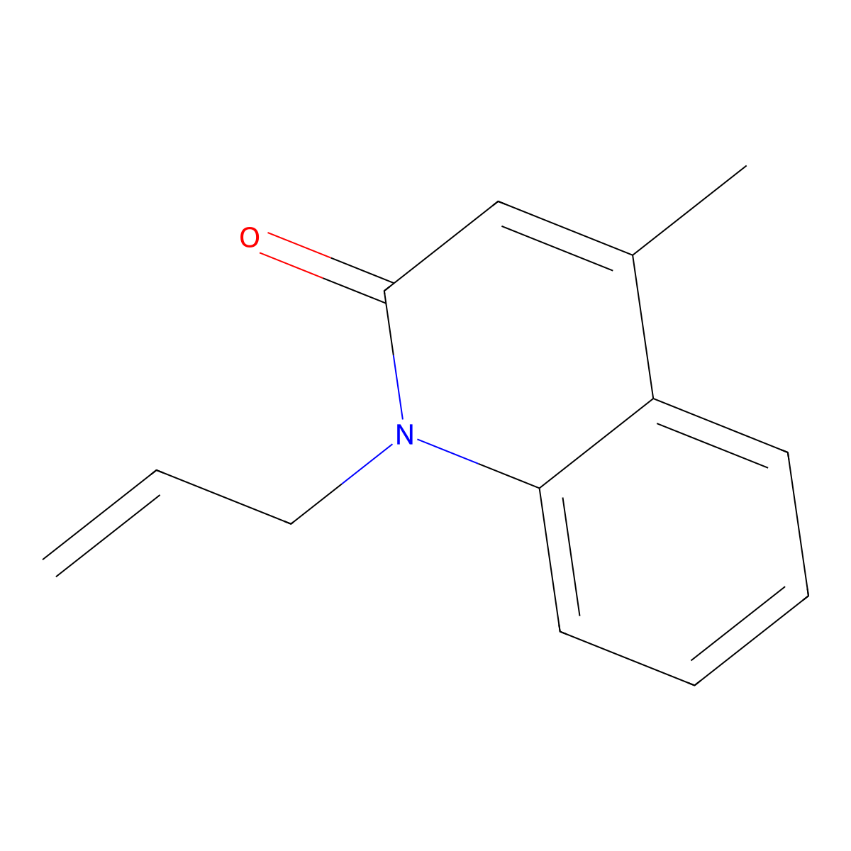 1-allyl-4-methyl-2(1H)-quinolinone molecular structure, CAS 128128-28-9