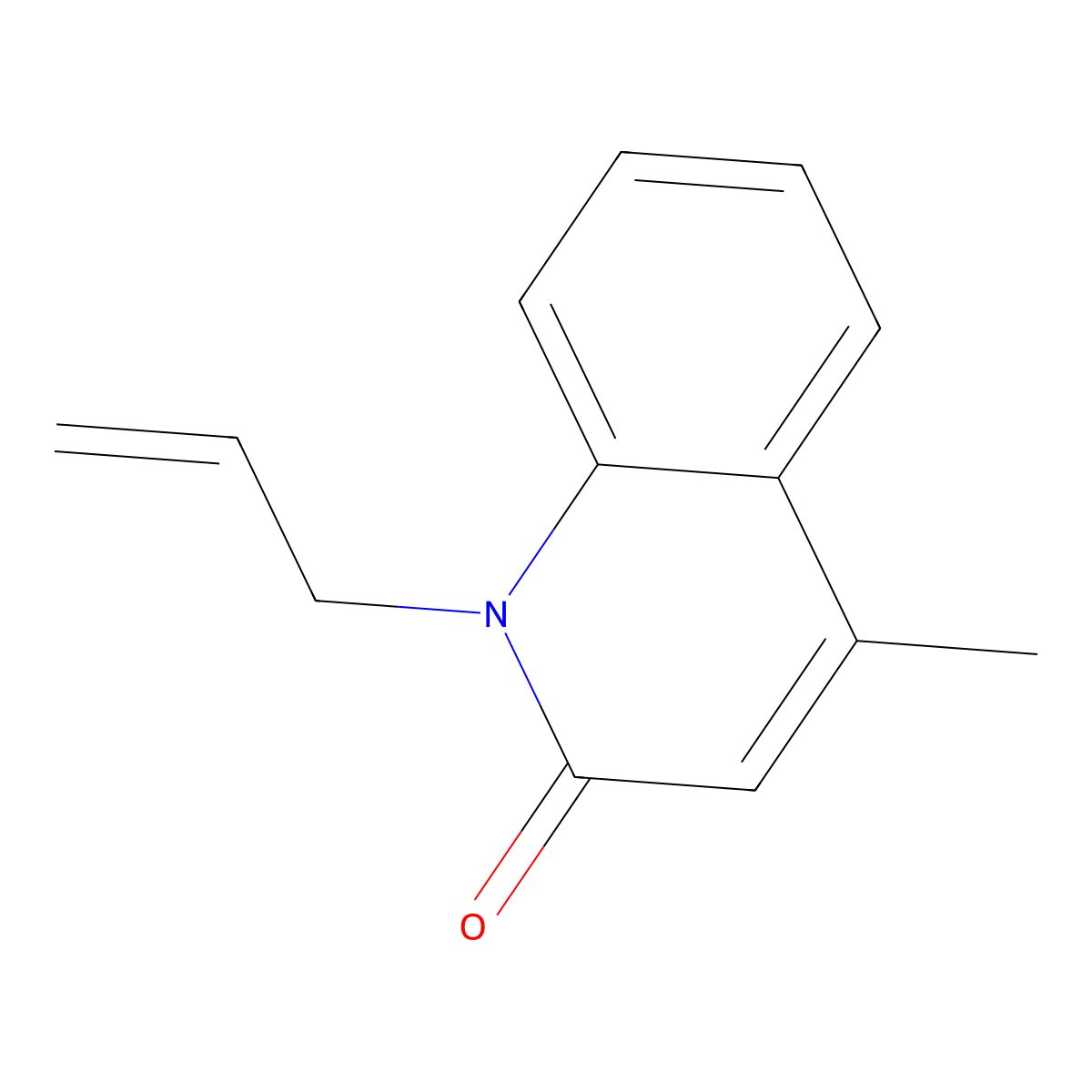1-allyl-4-methyl-2(1H)-quinolinone molecular structure, CAS 128128-28-9
