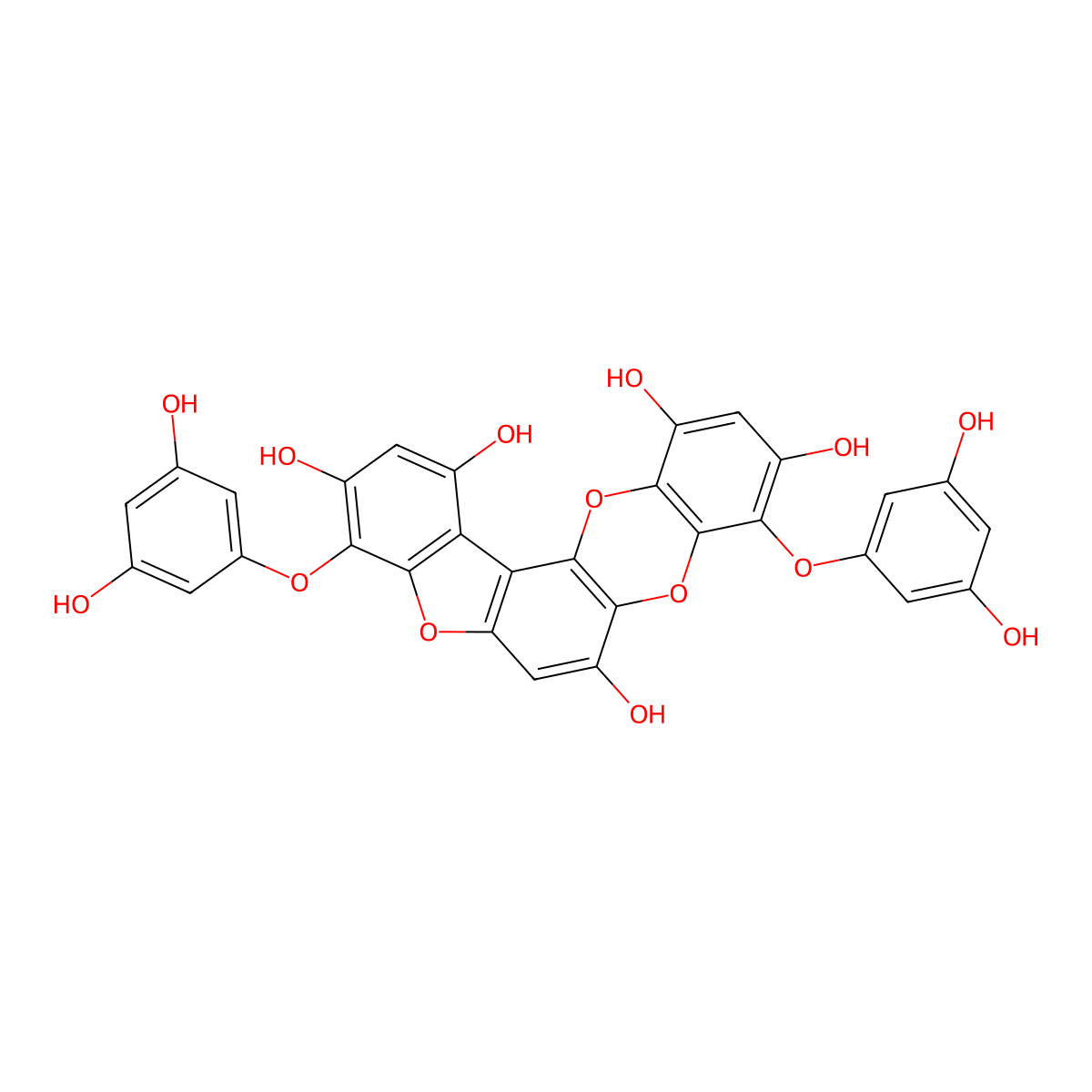Phlorofucofuroeckol A molecular structure, CAS 128129-56-6