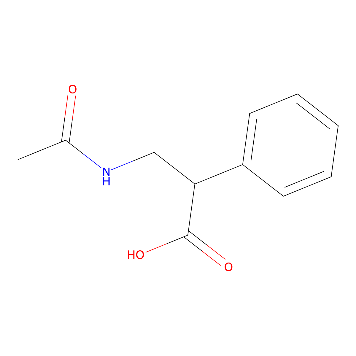 3-Acetamido-2-phenylpropanoic acid molecular structure, CAS 1281292-84-9
