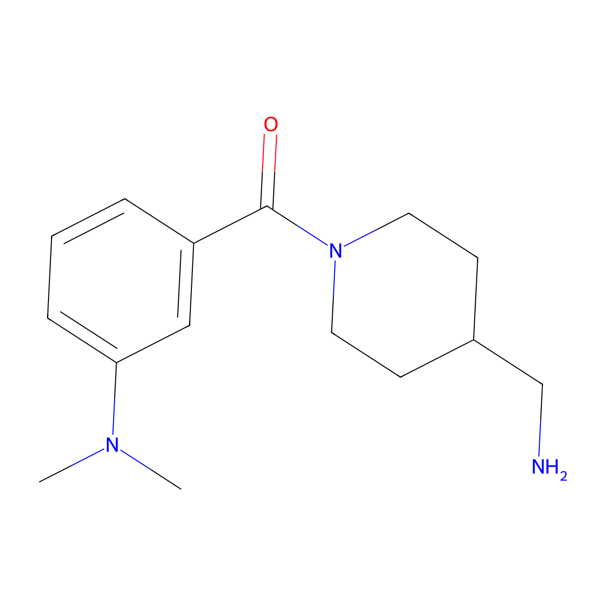 (3-{[4-(Aminomethyl)piperidin-1-yl]carbonyl}phenyl)dimethylamine molecular structure, CAS 1281345-40-1