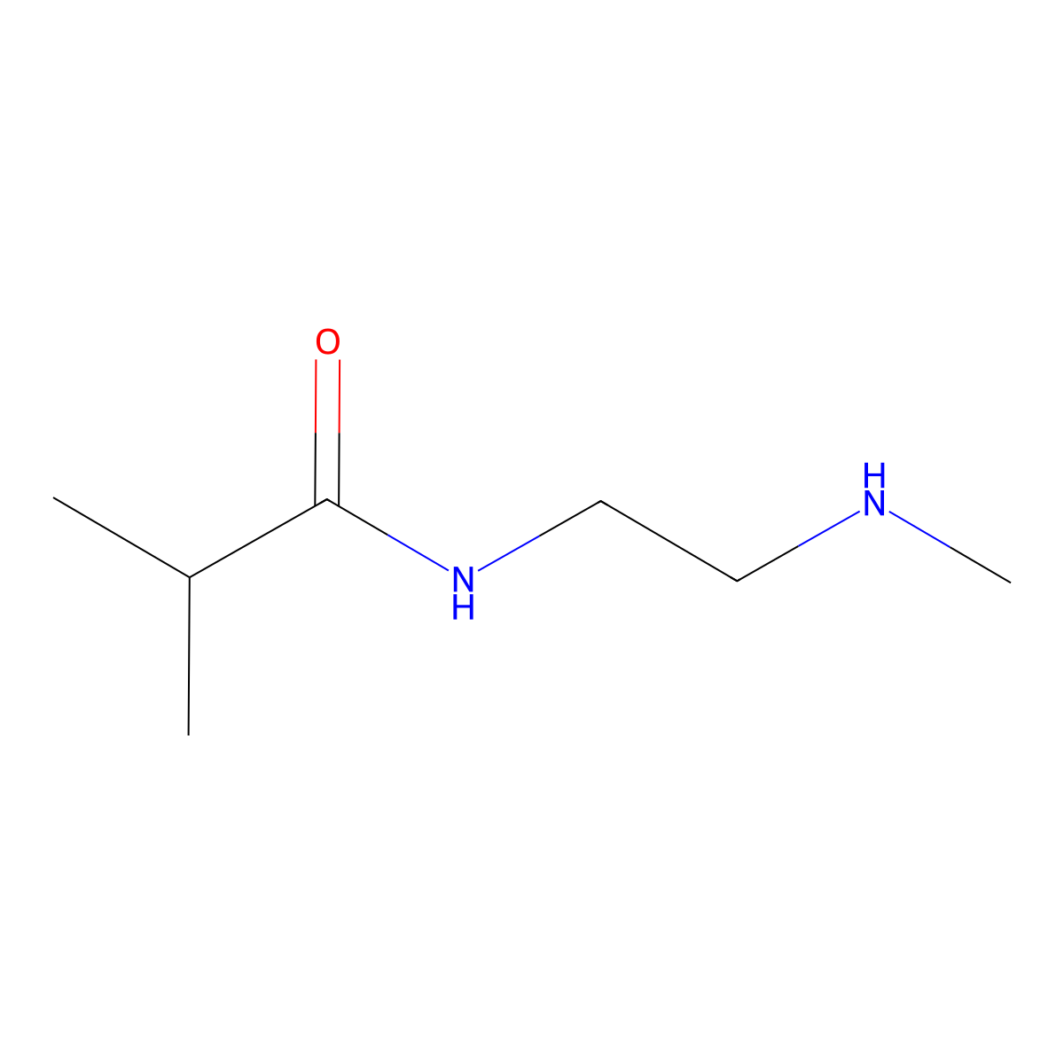 2-methyl-N-[2-(methylamino)ethyl]propanamide molecular structure, CAS 1281355-75-6