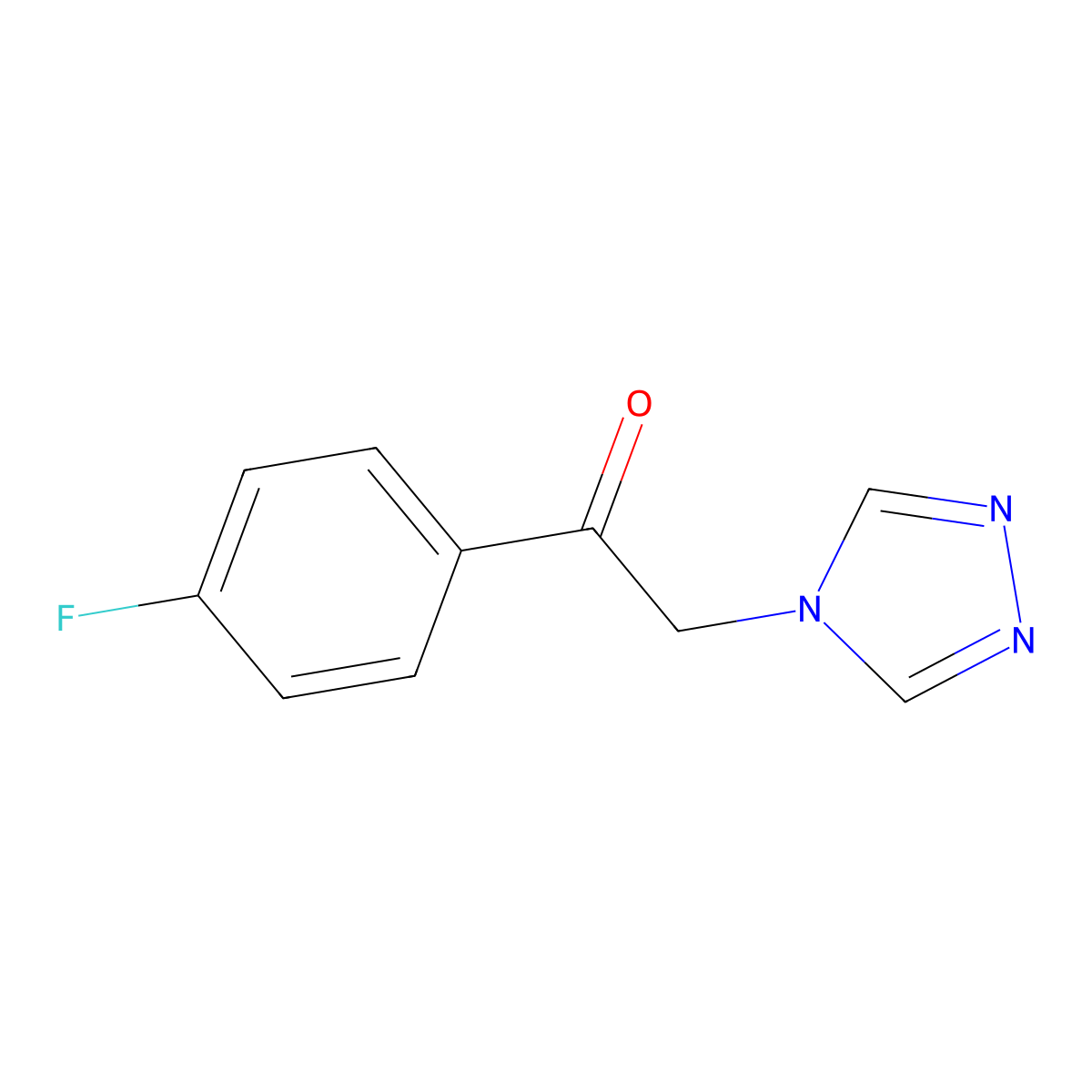 1-(4-fluorophenyl)-2-(4H-1,2,4-triazol-4-yl)ethan-1-one molecular structure, CAS 128136-94-7