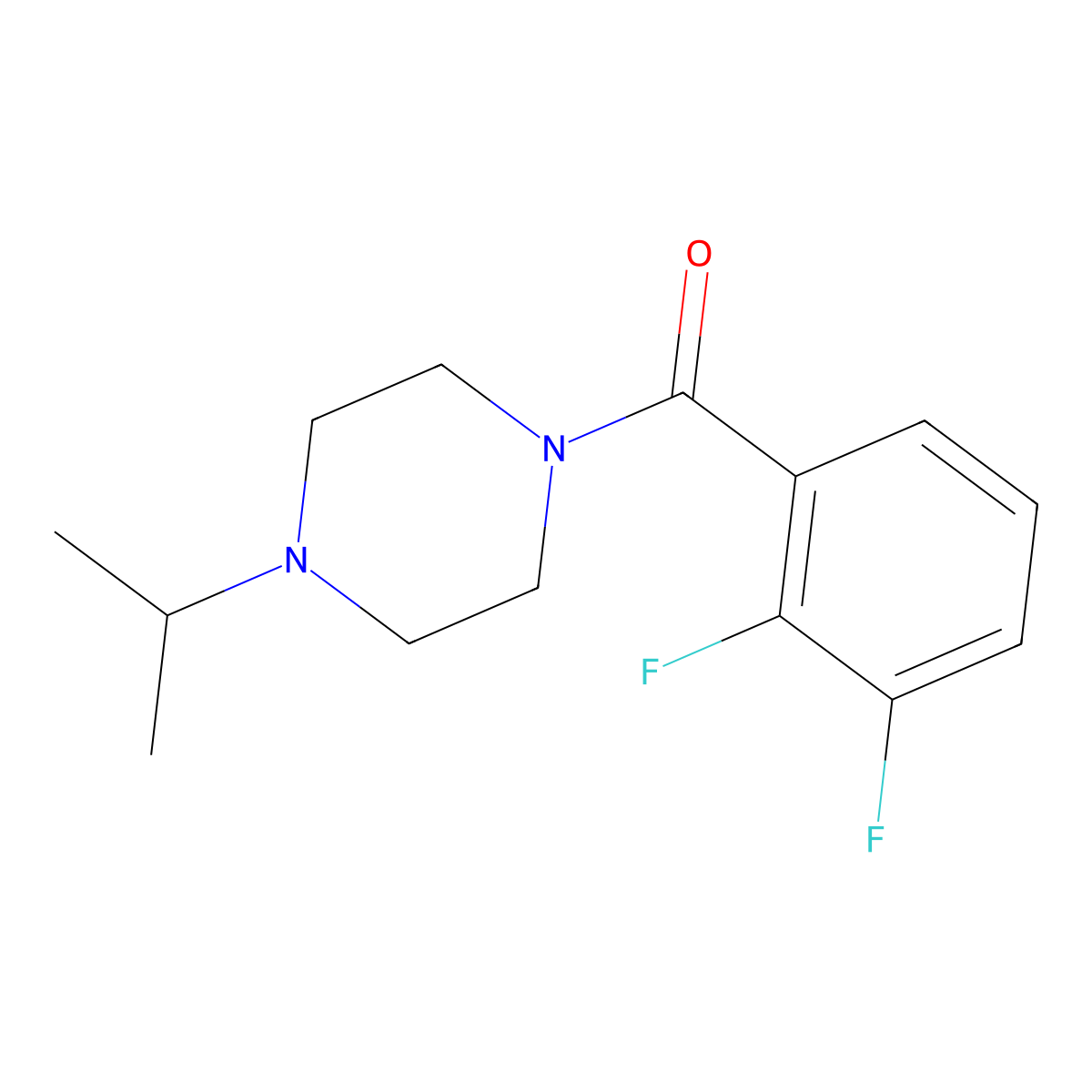 (2,3-Difluorophenyl)[4-(1-methylethyl)-1-piperazinyl]methanone molecular structure, CAS 1281375-85-6