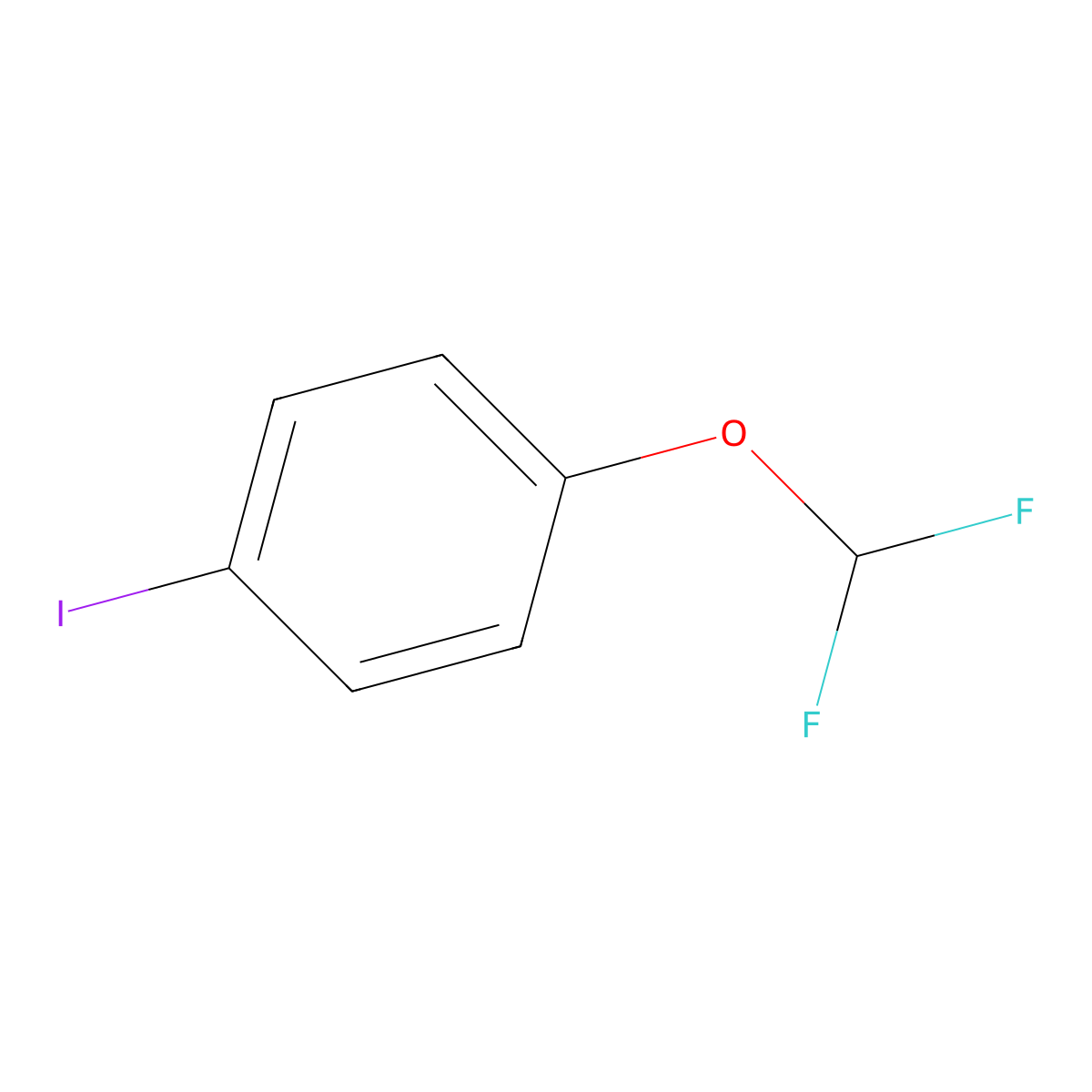 1-(Difluoromethoxy)-4-iodobenzene molecular structure, CAS 128140-82-9