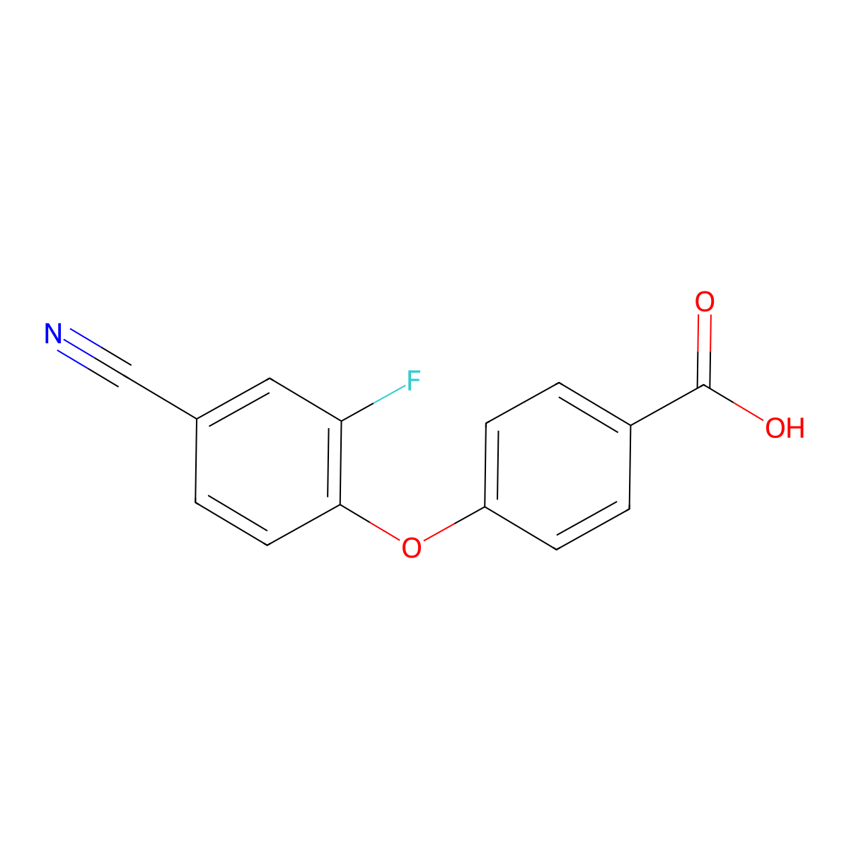 4-(4-Cyano-2-fluorophenoxy)benzoic acid molecular structure, CAS 1281402-19-4