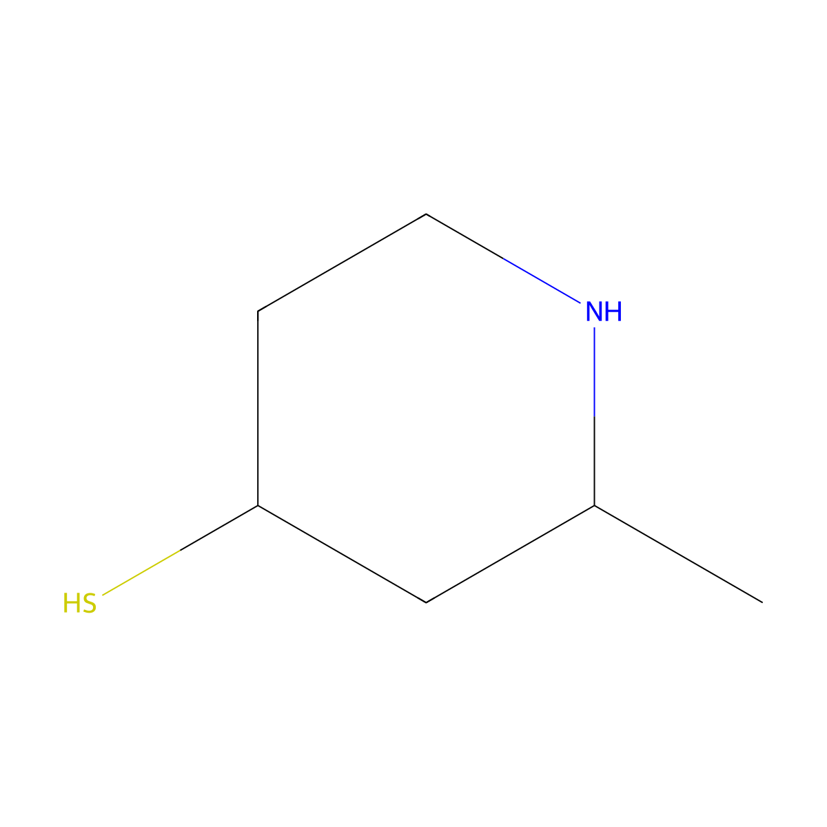 2-Methylpiperidine-4-thiol molecular structure, CAS 1281419-31-5