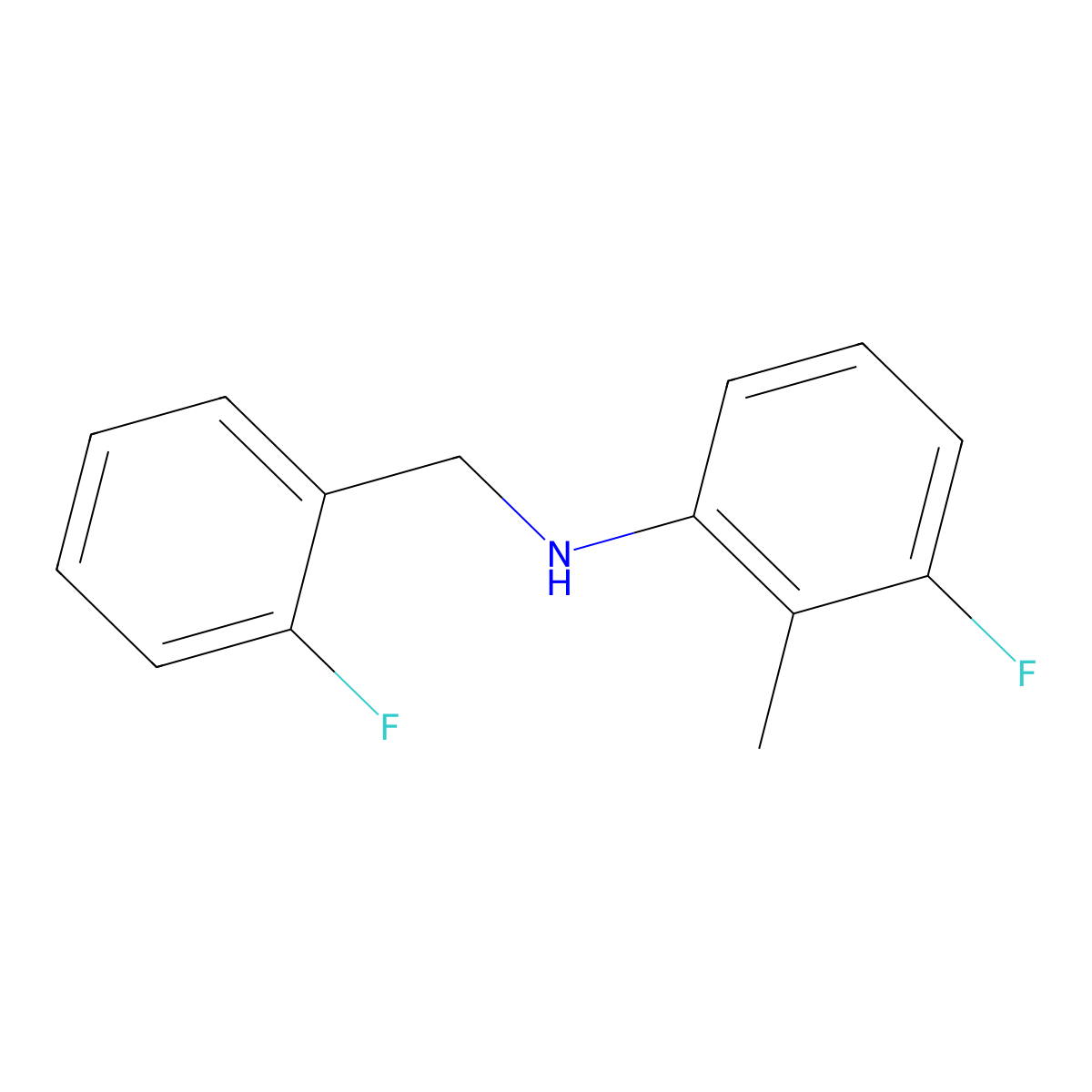 3-Fluoro-N-(2-fluorobenzyl)-2-methylaniline molecular structure, CAS 1281422-44-3