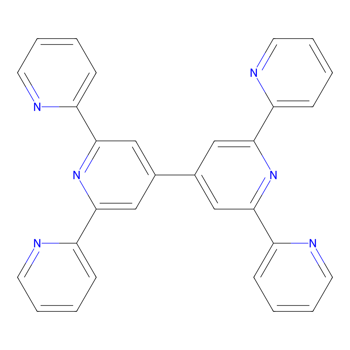 6',6''-Di(pyridin-2-yl)-2,2':4',4'':2'',2'''-quaterpyridine molecular structure, CAS 128143-86-2