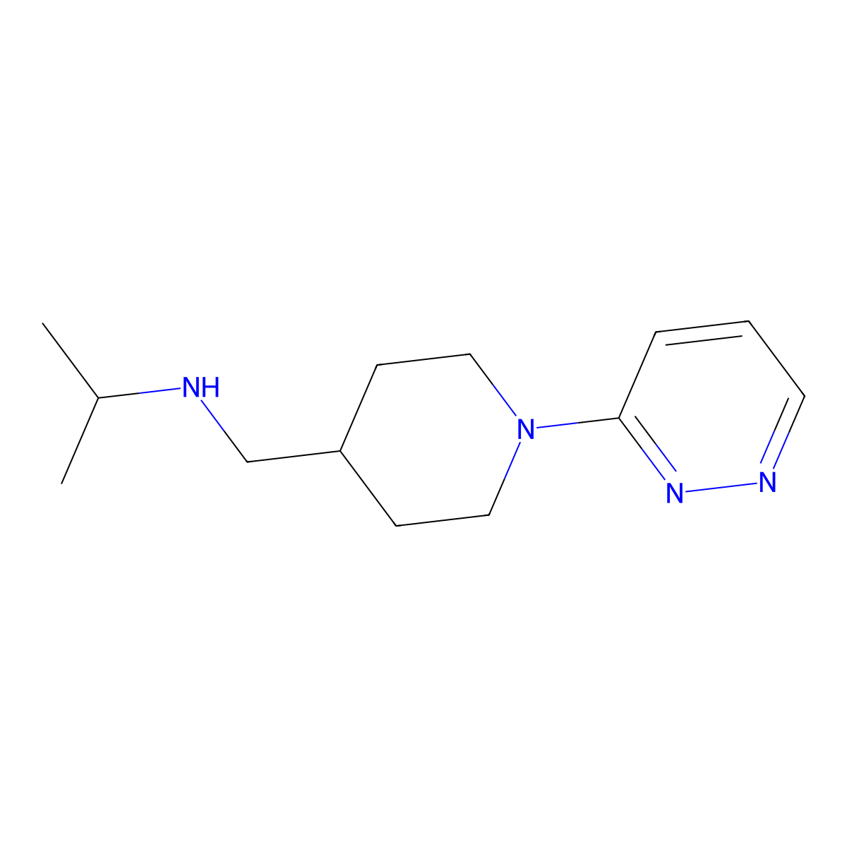 (Propan-2-yl)({[1-(pyridazin-3-yl)piperidin-4-yl]methyl})amine molecular structure, CAS 1281443-39-7