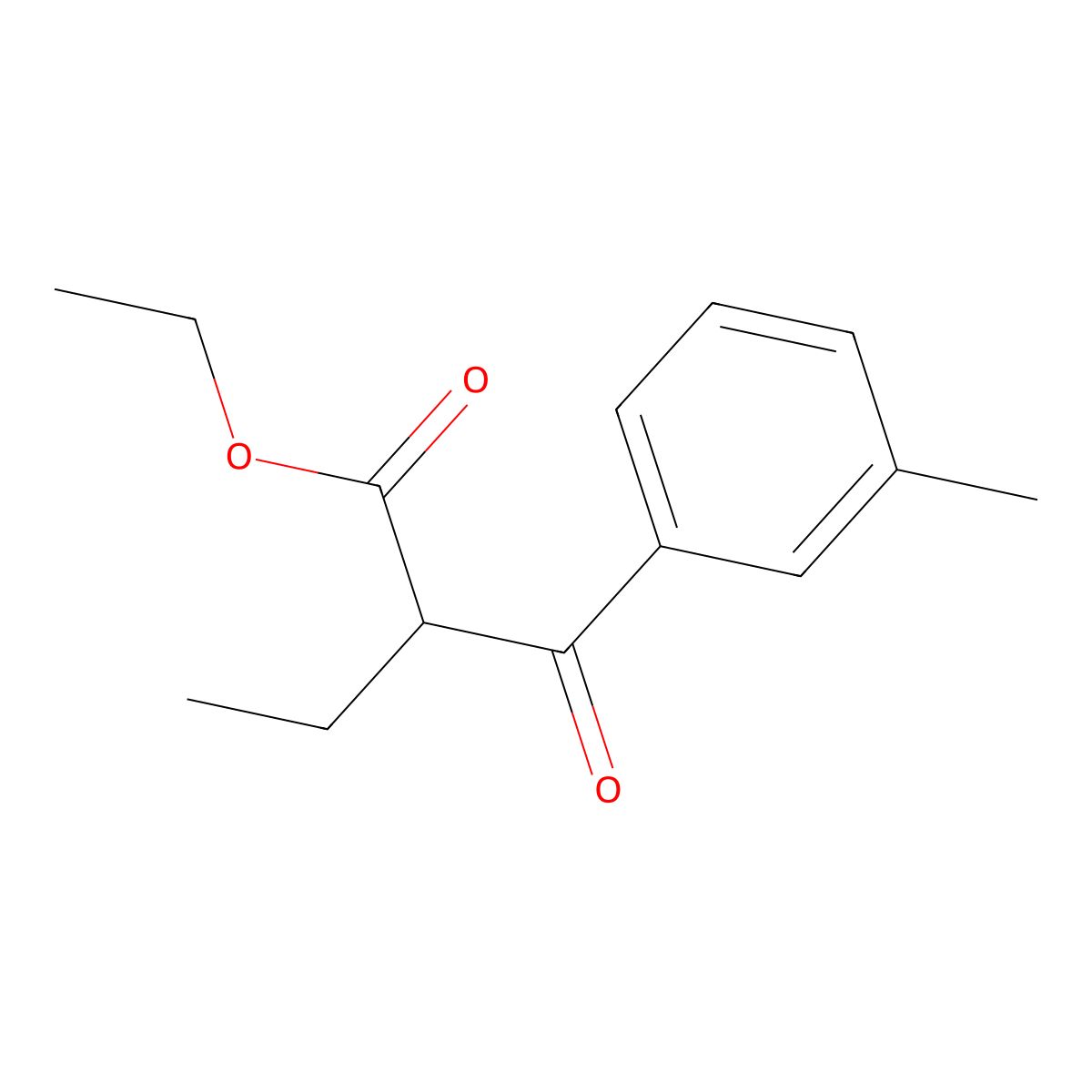 Ethyl 2-(3-methylbenzoyl)butanoate molecular structure, CAS 1281443-63-7