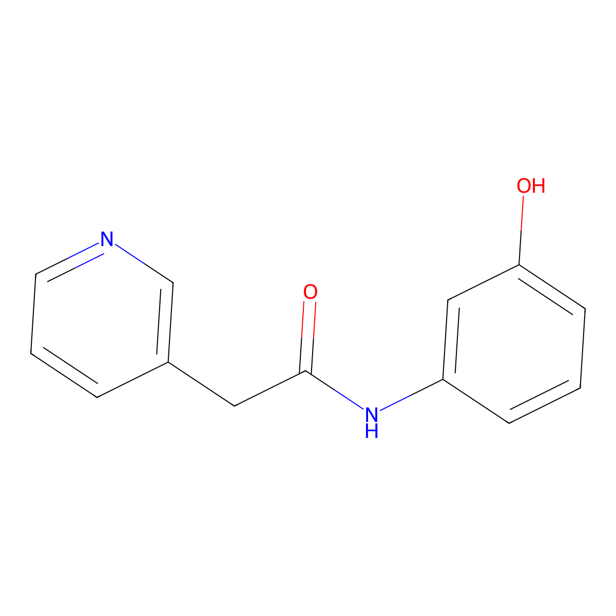 N-(3-Hydroxyphenyl)-2-(pyridin-3-yl)acetamide molecular structure, CAS 1281450-41-6