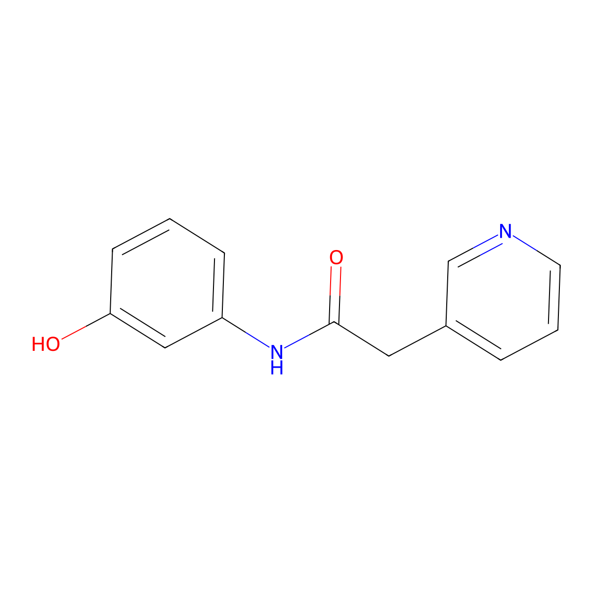 N-(3-Hydroxyphenyl)-2-(pyridin-3-yl)acetamide molecular structure, CAS 1281450-41-6