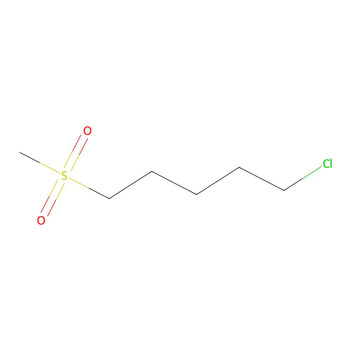 1-Chloro-5-methanesulfonylpentane molecular structure, CAS 128147-29-5