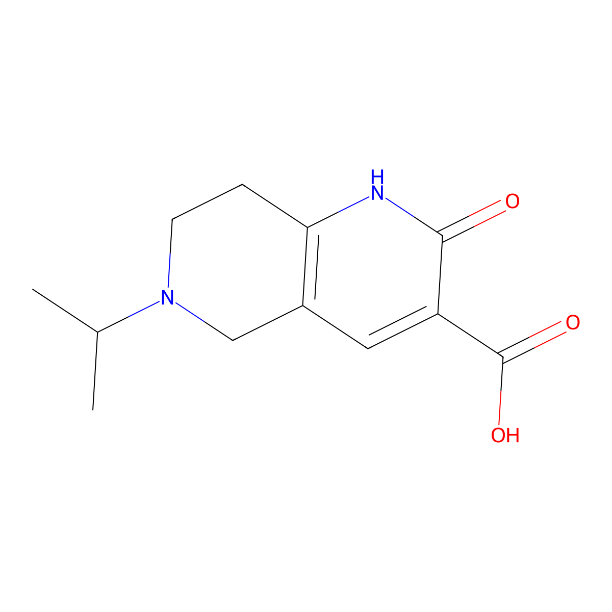 6-Isopropyl-2-oxo-1,2,5,6,7,8-hexahydro-1,6-naphthyridine-3-carboxylic acid molecular structure, CAS 1281483-77-9
