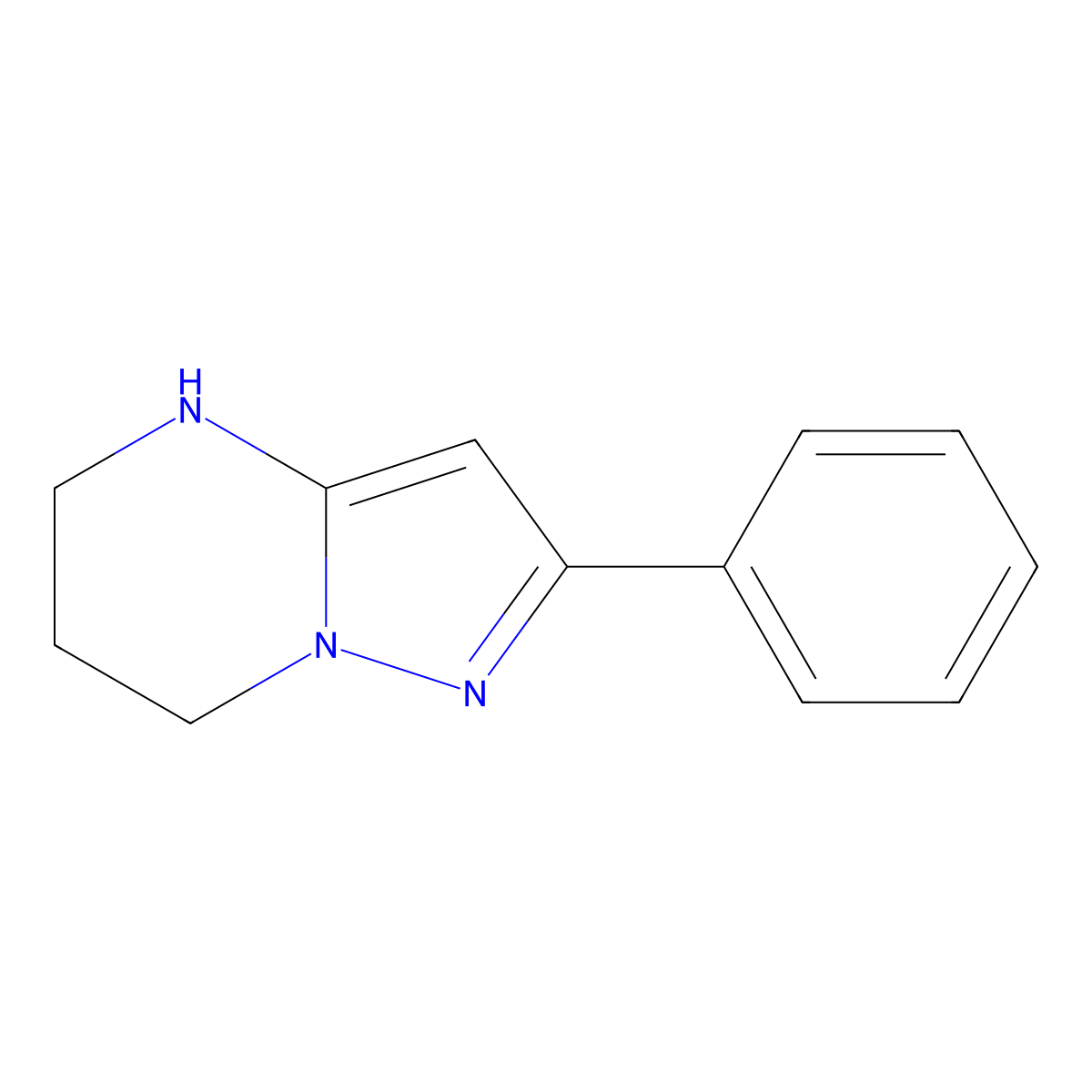2-Phenyl-4,5,6,7-tetrahydropyrazolo[1,5-a]pyrimidine molecular structure, CAS 1281486-81-4