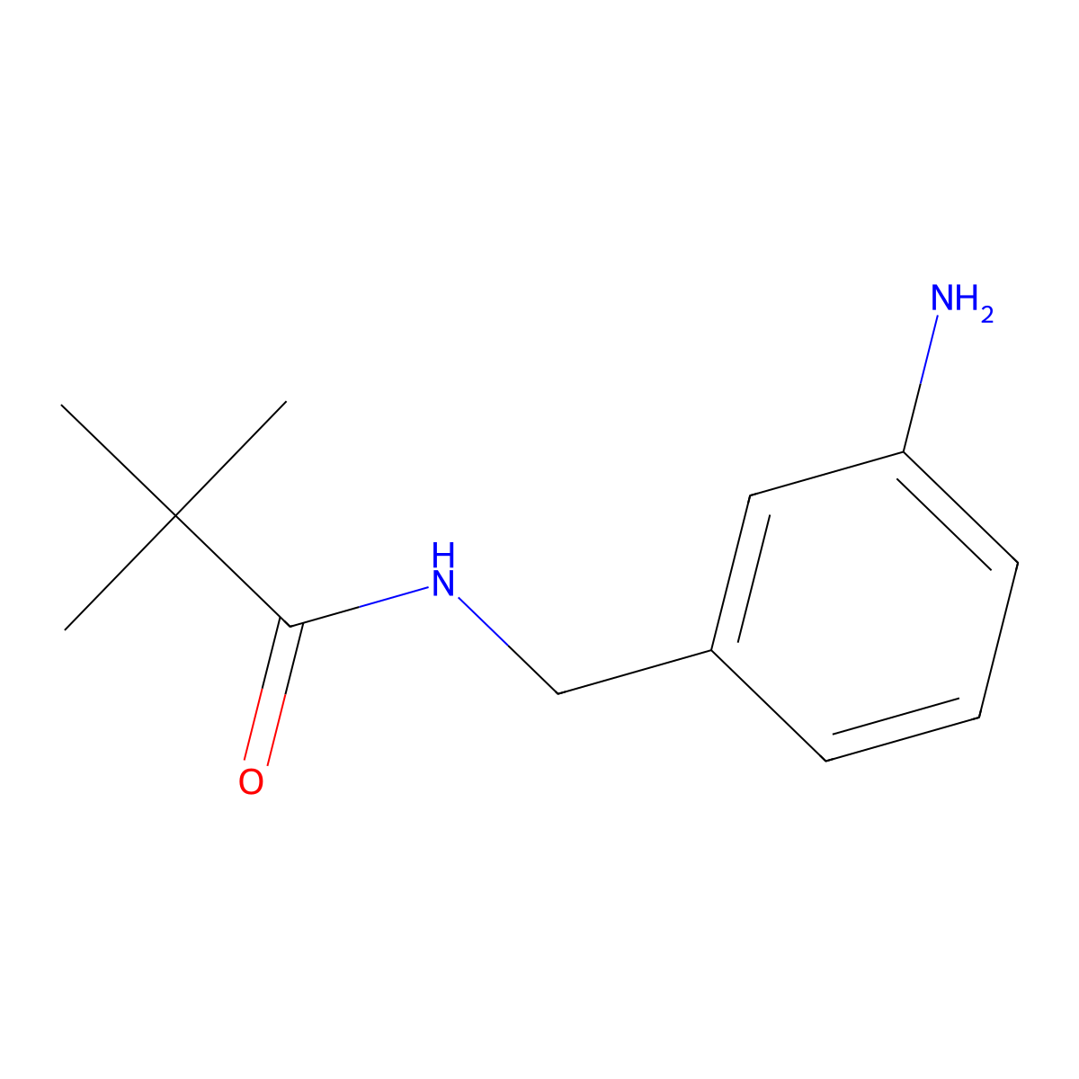 N-[(3-aminophenyl)methyl]-2,2-dimethylpropanamide molecular structure, CAS 1281543-75-6