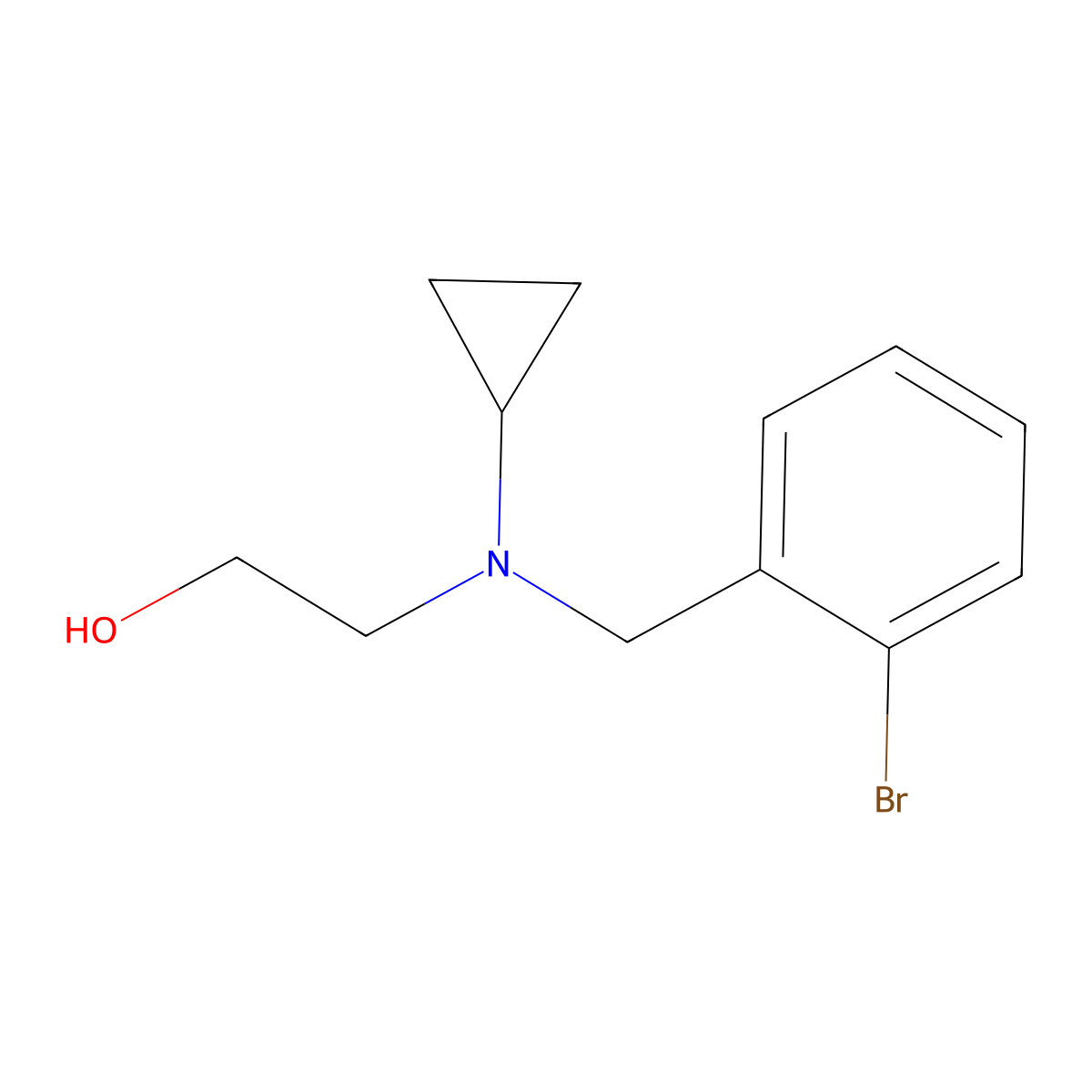 2-[(2-Bromo-benzyl)-cyclopropyl-amino]-ethanol molecular structure, CAS 1281546-57-3